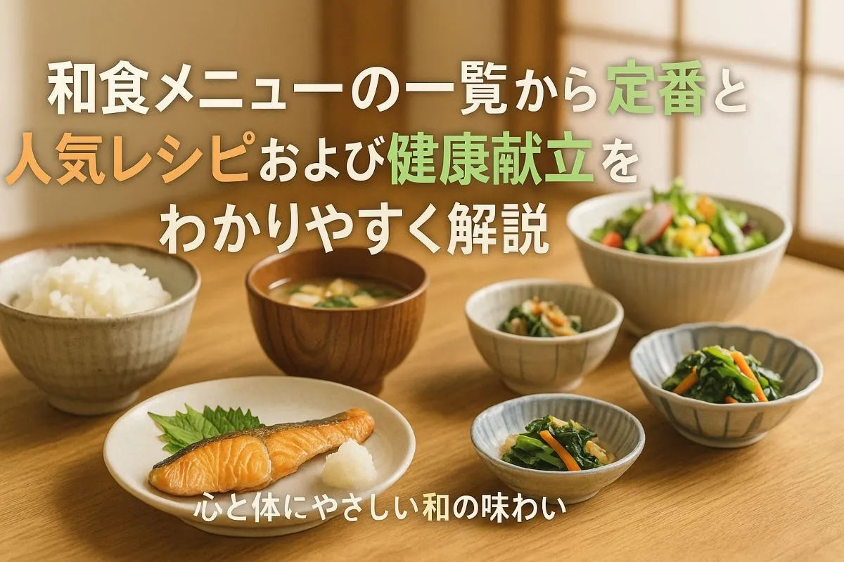 和食メニューの一覧から定番と人気レシピおよび健康献立をわかりやすく解説