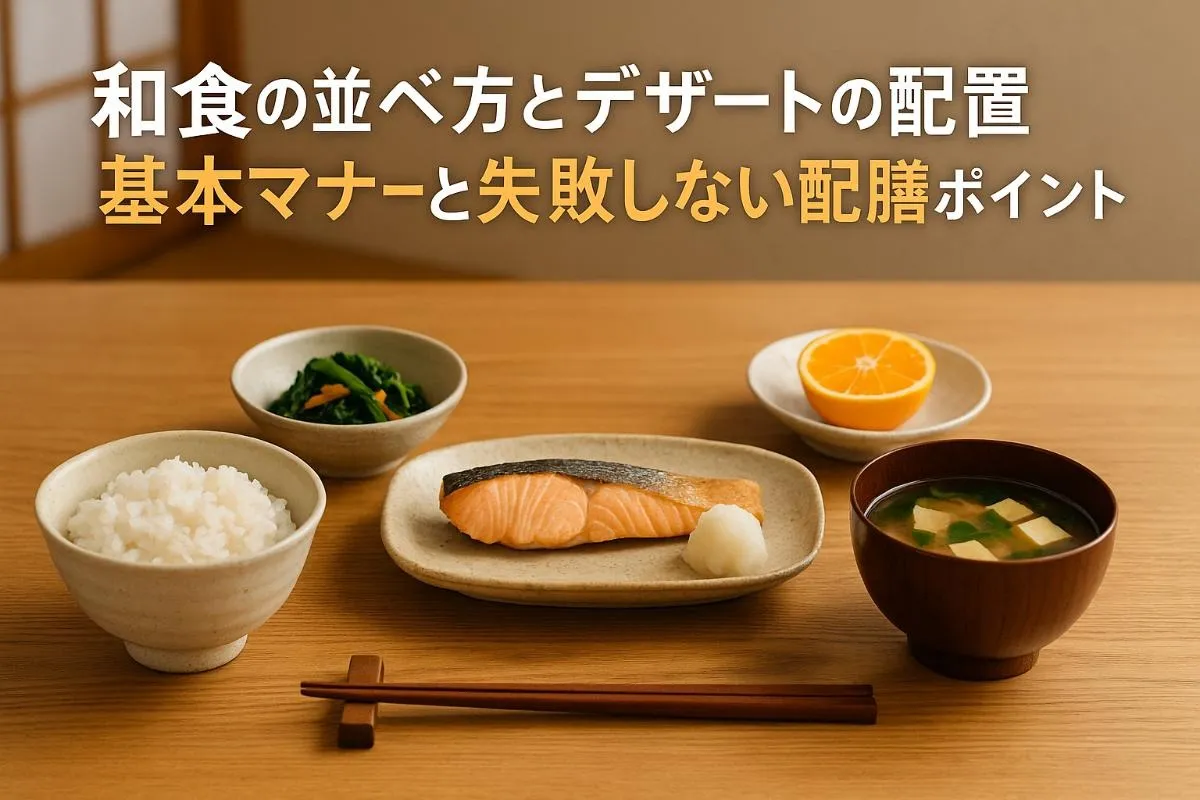 和食の並べ方とデザートの配置基本マナーと失敗しない配膳ポイント