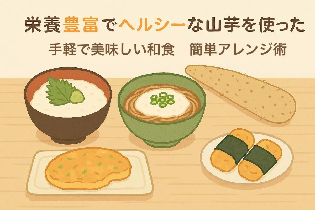 栄養豊富でヘルシーな山芋を使った手軽で美味しい和食と簡単アレンジ術