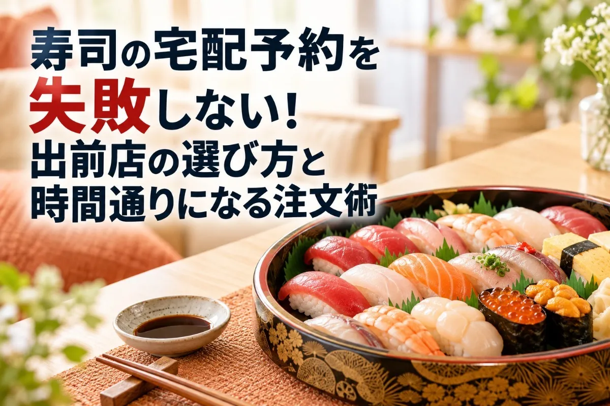 寿司の宅配予約を失敗しない！出前店の選び方と時間通りになる注文術